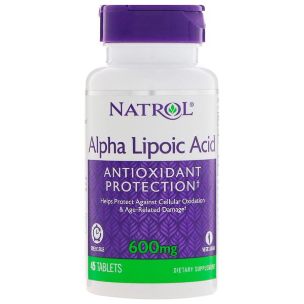 Natrol Alpha Lipoic Acid Time Release 600 Mg 1Source