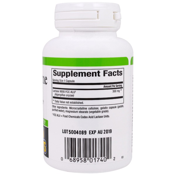 Natural Factors Lactase Enzyme 9000 FCC ALU 1Source