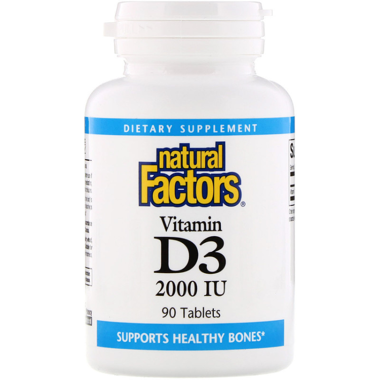 Natural Factors, Vitamin D3 2000 IU 1Source