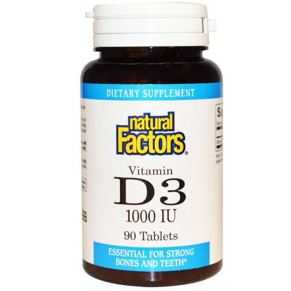 Natural Factors Vitamin D3 1000 IU 1Source