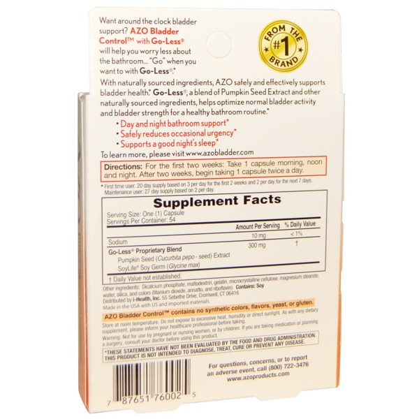 Azo Bladder Control With GoLess 1Source