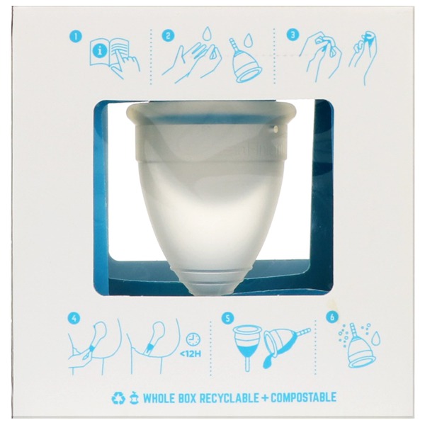 Reusable Menstrual Cup, Model 2, Clear, 1 Cup 1Source
