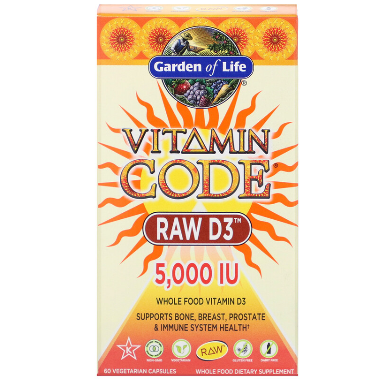 Garden Of Life Vitamin Code RAW D3 5,000 IU 1Source