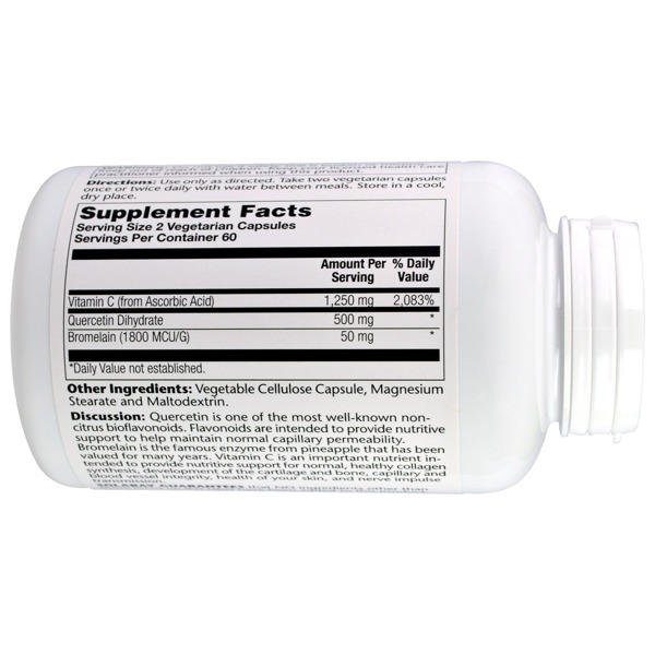 Solaray QBC Plex Quercetin Bromelain Vitamin C Complex 1Source