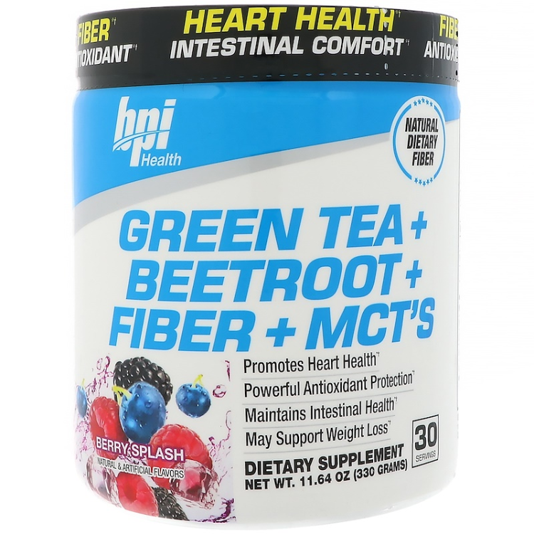 BPI Sports Green Tea + Beetroot + Fiber + Mct'S Berry Splash 1Source