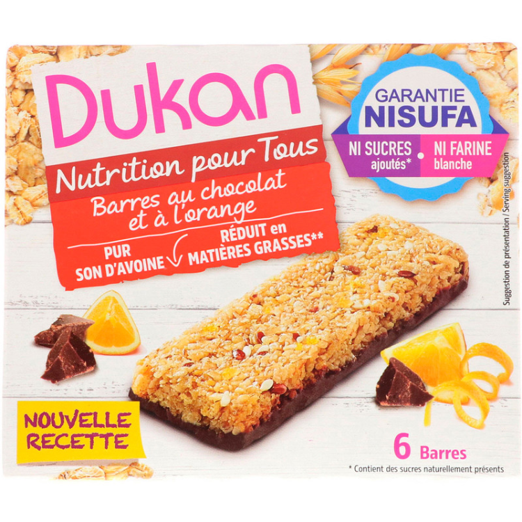 Dukan Diet Oat Bran Orange Chocolate Bars 1Source