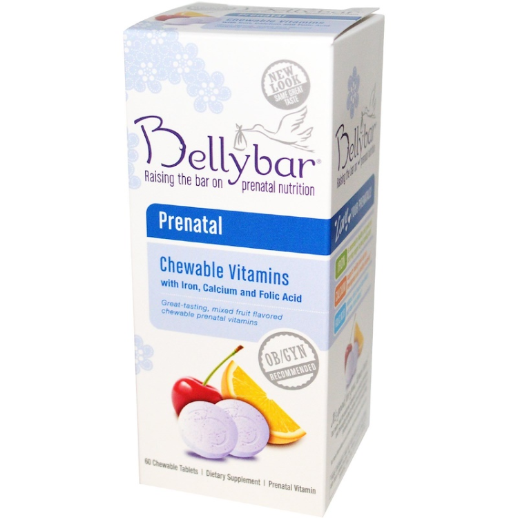 Bellybar Prenatal Chewable Vitamins Mixed Fruit Flavor 1Source