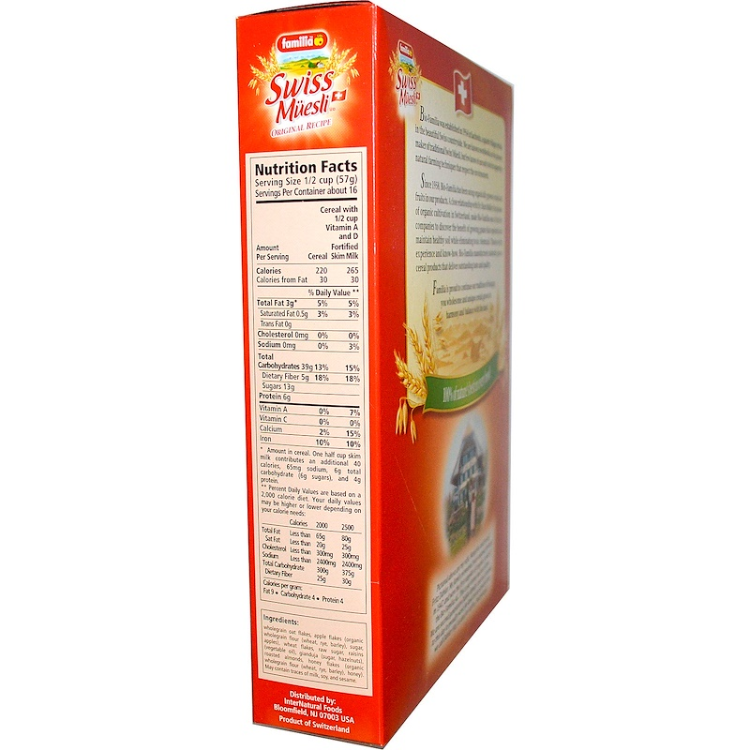 Familia Swiss Muesli Original Recipe 1Source