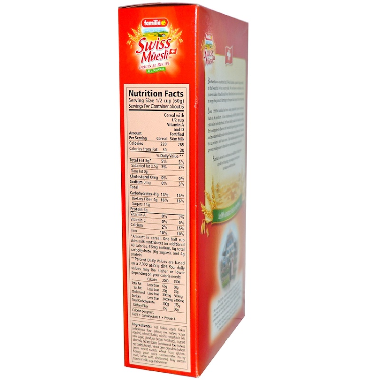 Familia Swiss Muesli Rolled Whole Grains With Fruit And Nuts Original