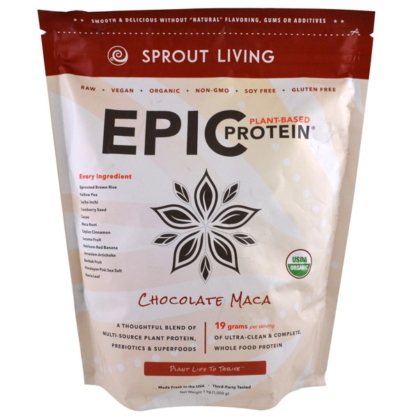 Sprout Living Organic Epic Protein Chocolate Maca 1Source