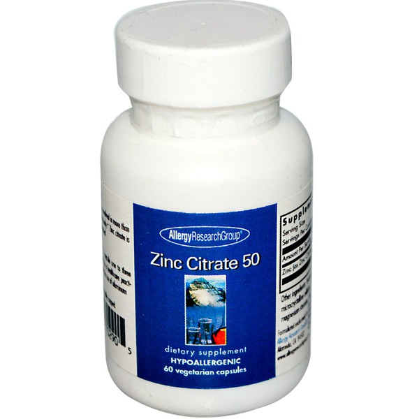 Allergy Research Group Zinc Citrate 50 1Source