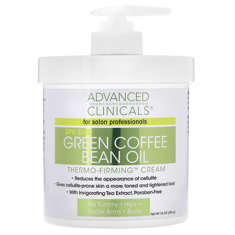 Advanced Clinicals Green Coffee Bean Oil ThermoFirming Cream 1Source