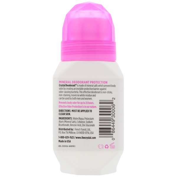 Crystal Body Deodorant Mineral Deodorant RollOn Unscented 1Source