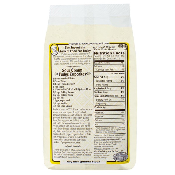 Bob'S Red Mill Organic Whole Grain Quinoa Flour 1Source
