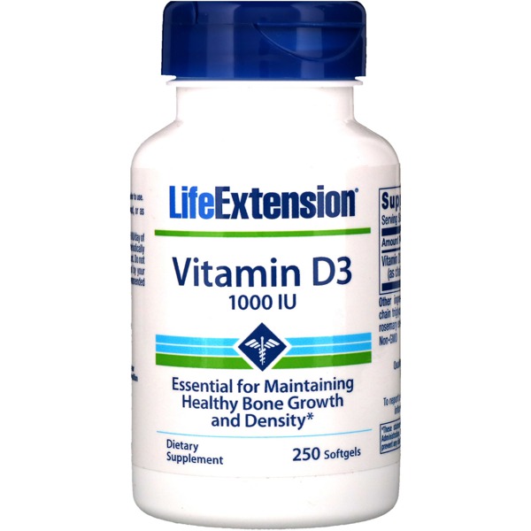 Life Extension Vitamin D3 1000 IU 1Source
