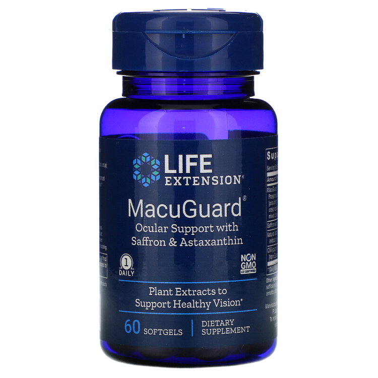 Life Extension Macuguard Ocular Support With Saffron & Astaxanthin