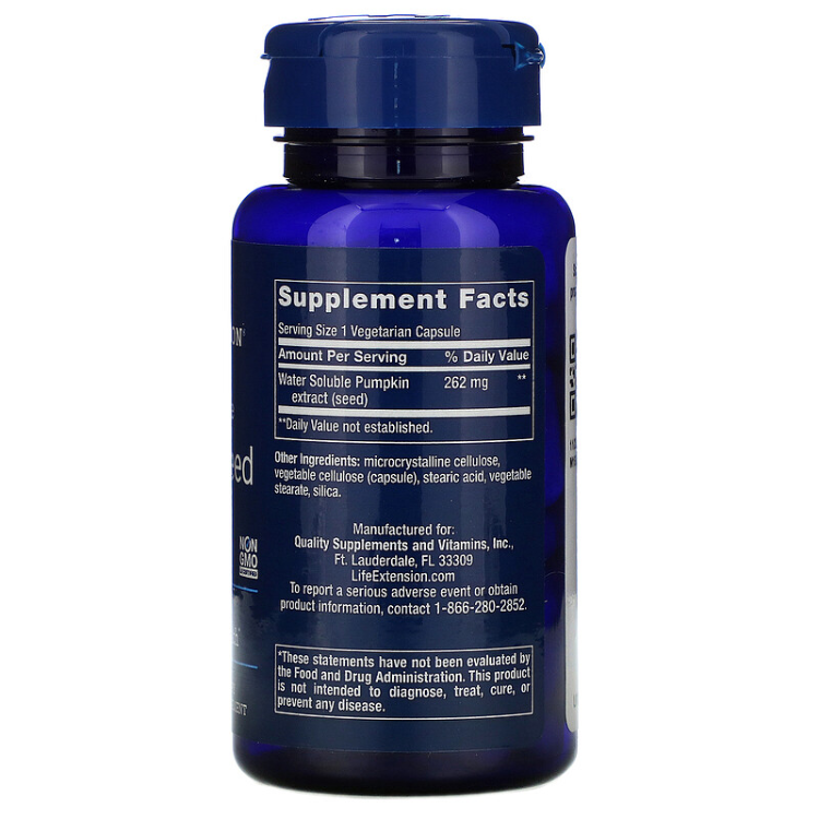 Life Extension WaterSoluble Pumpkin Seed Extract 1Source