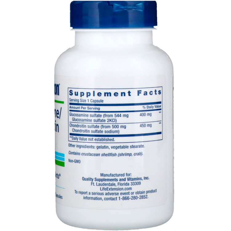 Life Extension Glucosamine/Chondroitin Capsules 1Source