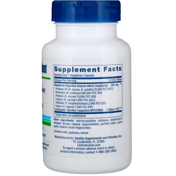 Life Extension Enhanced Super Digestive Enzymes With Probiotics 1Source