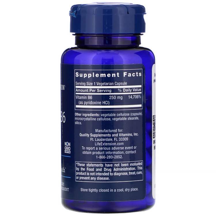 Life Extension Vitamin B6 250 Mg 1Source