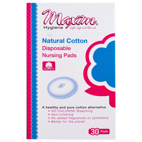 Maxim Hygiene Products Natural Cotton Disposable Nursing Pads 1Source