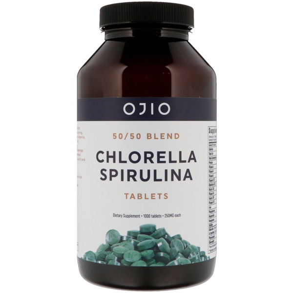 Ojio Chlorella Spirulina 50/50 Blend 250 Mg 1Source