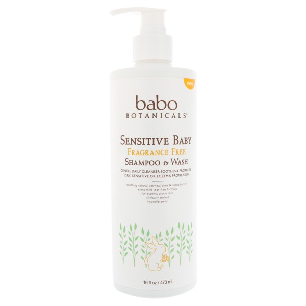 babo botanicals sensitive baby shampoo & wash