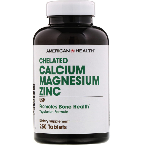 American Health Chelated Calcium Magnesium Zinc 1Source