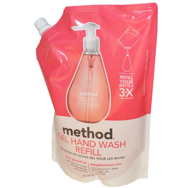 Method Gel Hand Wash Refill Pink Grapefruit 1Source