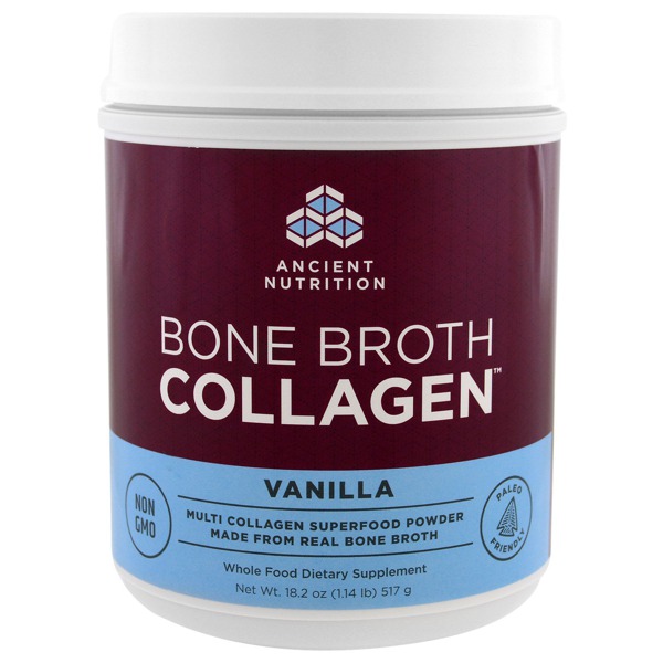 Dr. Axe / Ancient Nutrition Bone Broth Collagen Vanilla 1Source