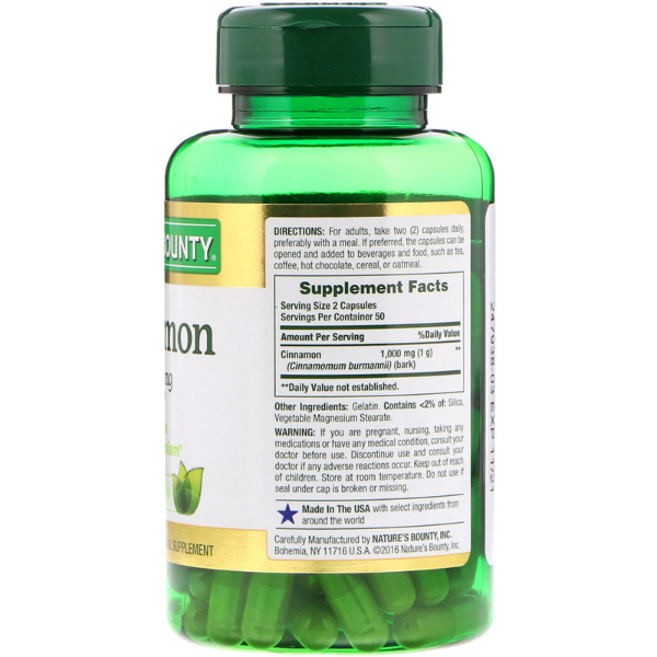Nature'S Bounty Cinnamon 1000 Mg 1Source