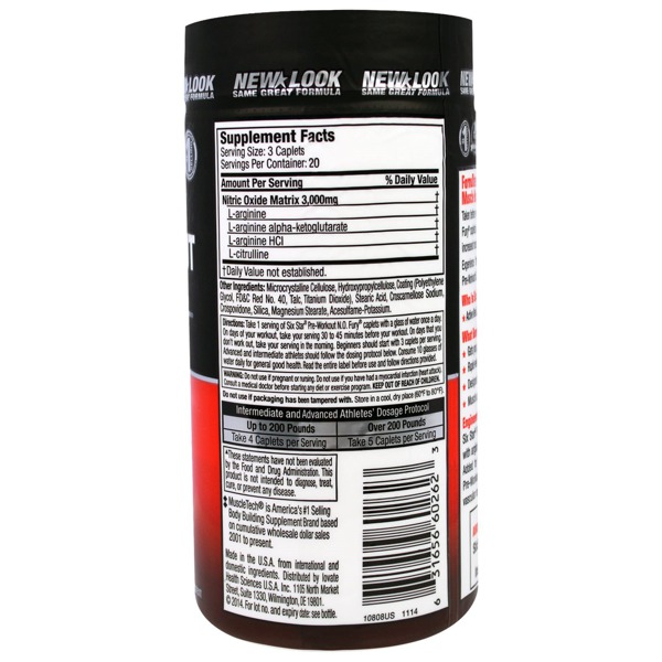 Six Star Six Star Pro Nutrition PreWorkout N.O. Fury Elite Series