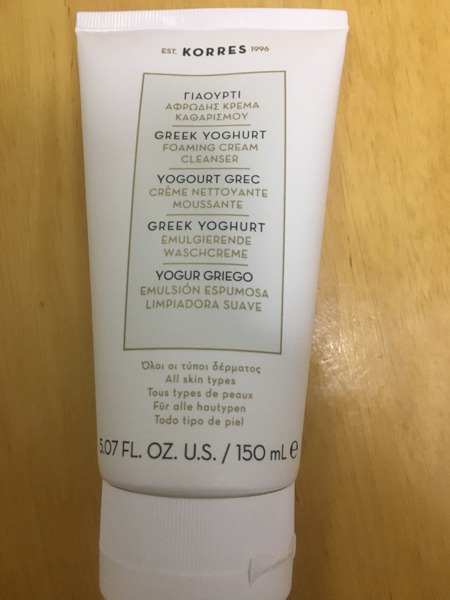 korres greek yoghurt foaming cream cleanser
