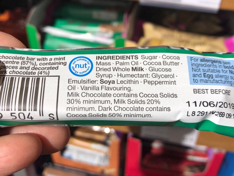 M & S Mint Truffle Bar 1Source