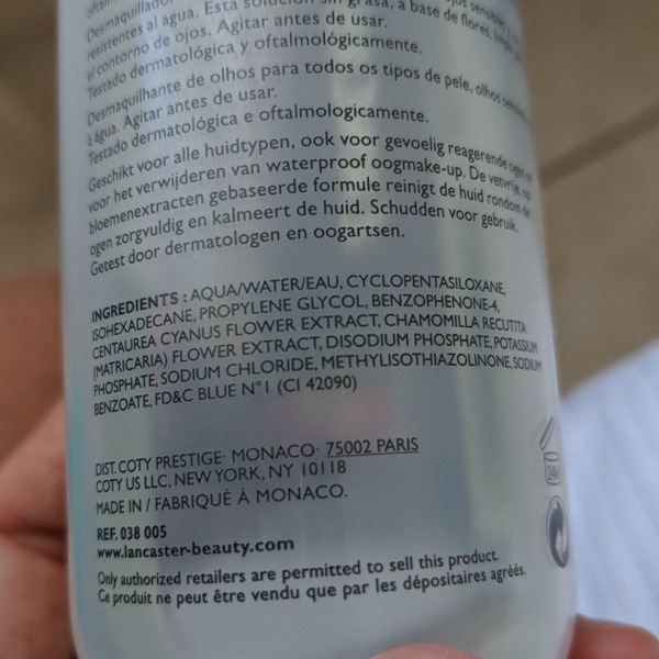 lancaster eye makeup remover