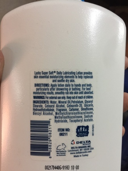 lucky daily lubricating moisturizing lotion