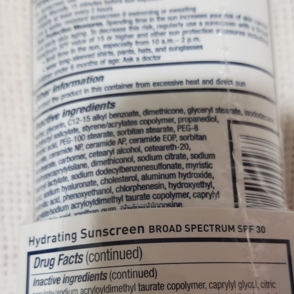 Cerave Hydrating Sunscreen Body Lotion BROAD SPECTRUM SPF 30 MINERAL