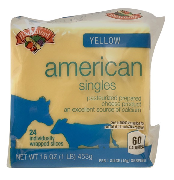 Hannaford Yellow American Cheese Singles 1Source