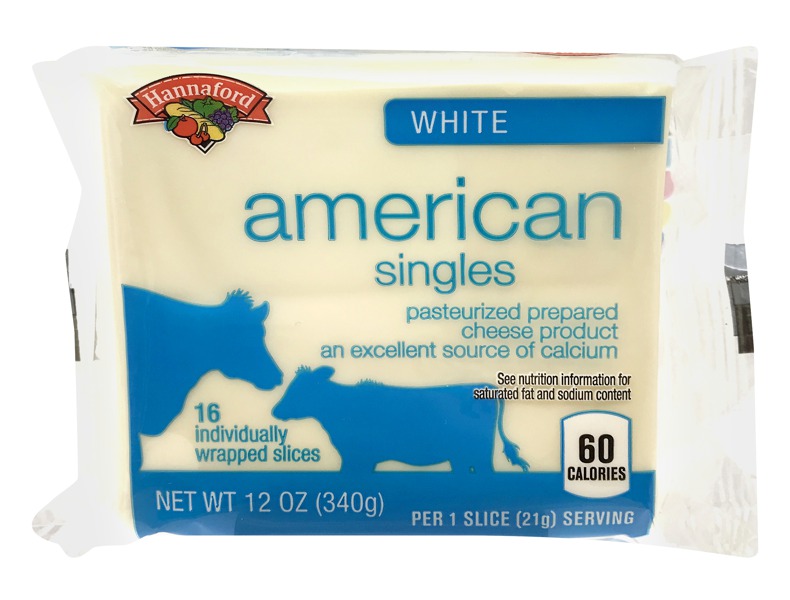 Hannaford White American Singles Pasteurized Cheese Slices 1Source