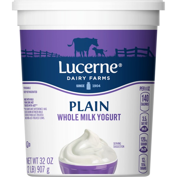 Lucerne Dairy Farms PLAIN WHOLE MILK YOGURT 1Source