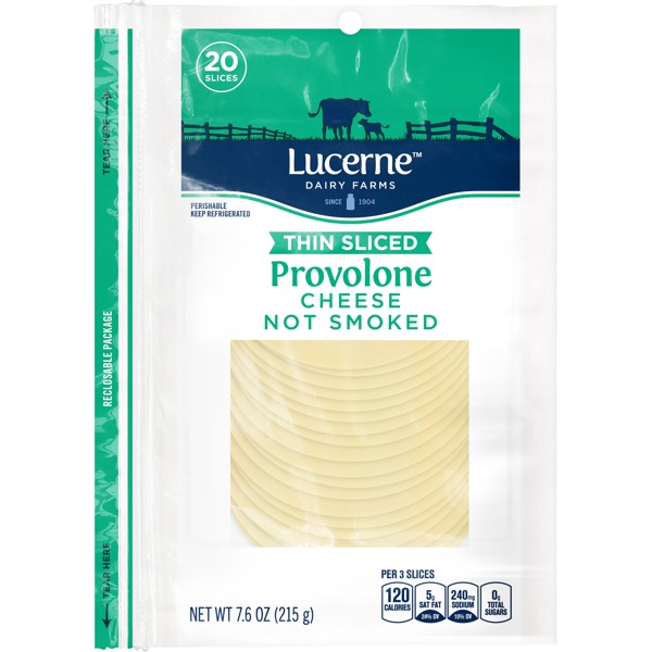 Lucerne Dairy Farms THIN SLICED PROVOLONE CHEESE 1Source