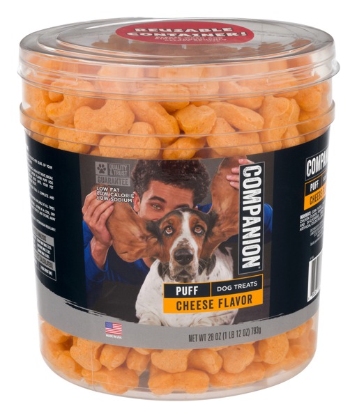 Dog store cheese puffs