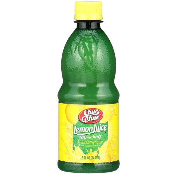 100 LEMON JUICE FROM CONCENTRATE WITH ADDED INGREDIENTS 1Source