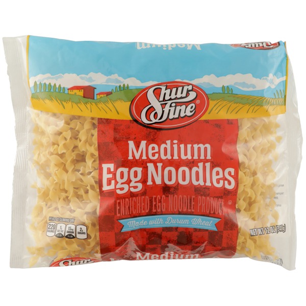 Shurfine MEDIUM EGG NOODLES ENRICHED EGG NOODLE PRODUCT 1Source