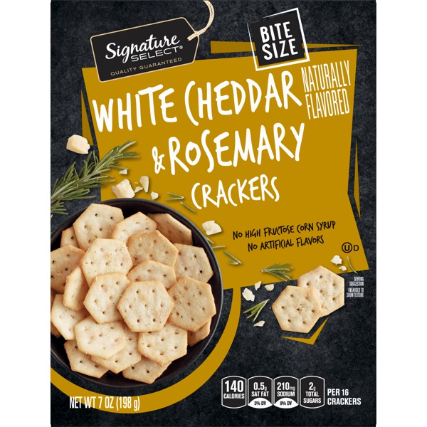 Signature Select White Cheddar & Rosemary Crackers 1Source