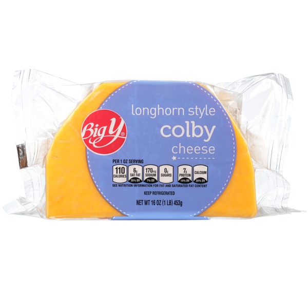 Big Y LONGHORN STYLE COLBY CHEESE 1Source