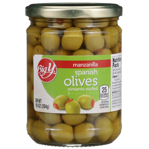 Big Y PIMIENTO STUFFED MANZANILLA SPANISH OLIVES 1Source