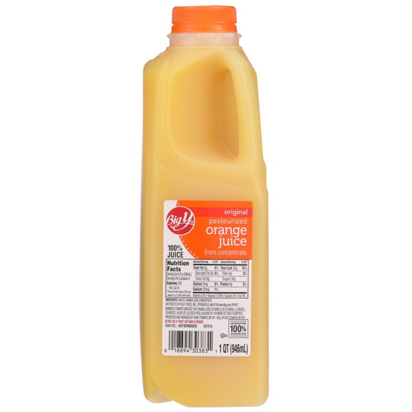 Big Y ORIGINAL PASTEURIZED 100 ORANGE JUICE FROM CONCENTRATE 1Source