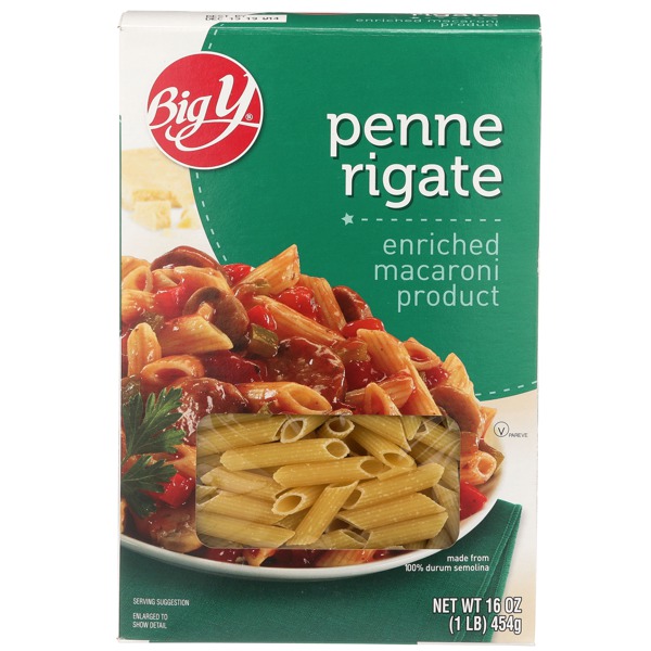 Big Y ENRICHED MACARONI PRODUCT PENNE RIGATE - 1Source