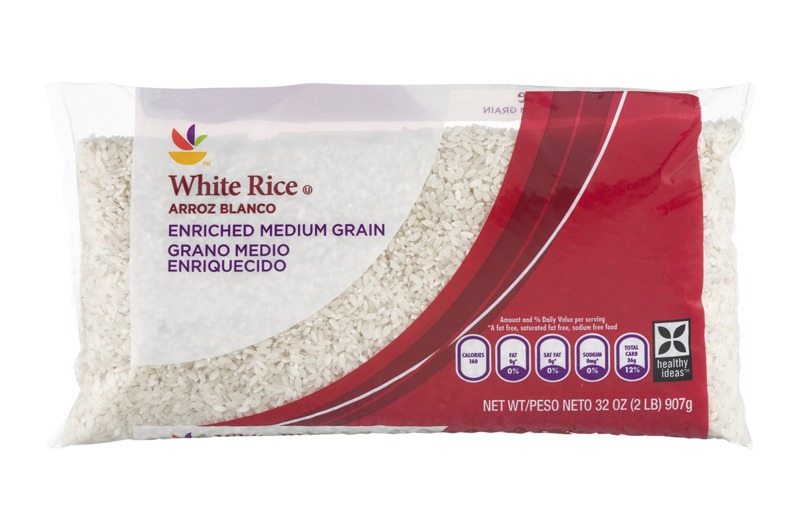 Ahold White Rice Enriched Medium Grain 1Source